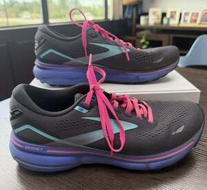 Brooks Ghost 15 Black Aruba Running Training Shoes Women's Size 9.5 B